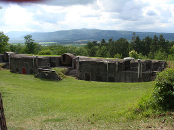 Batterie dur sur le Fort de Mutzig en Alsace