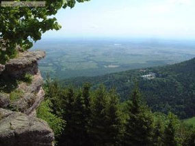 Vue sur la plaine d'Alsace &agrave; partir du Mont Sainte Odile