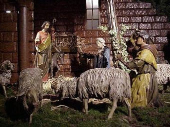 Crèche de Noël dans la cathédrale de Strasbourg