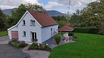 Blick auf das Ferienhaus Elisa
