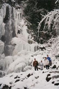 Wasserfall Nideck im Elsass, im Winter