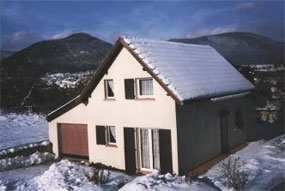 Das Ferienhaus Elisa im Elsass, im Winter
