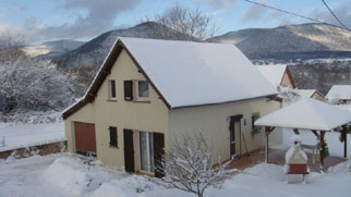 Ferienhaus Elisa im Elsass im Winter.